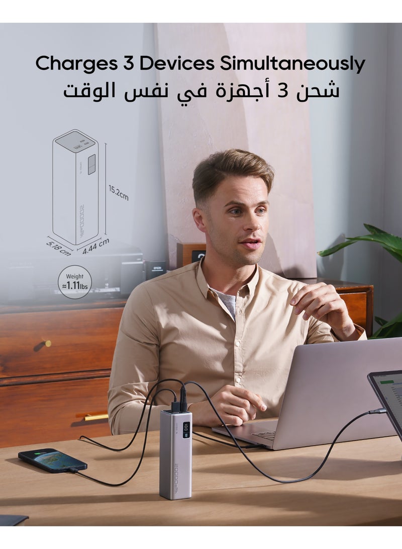 CUKTECH 15 SE Power Bank, 20000mAh 65W 3-Port USB C Portable Laptop Charger, PD 3.0 Fast Charging Battery Pack for iPhone, MacBook, Samsung, Xiaomi, Redmi, Switch - Image 5